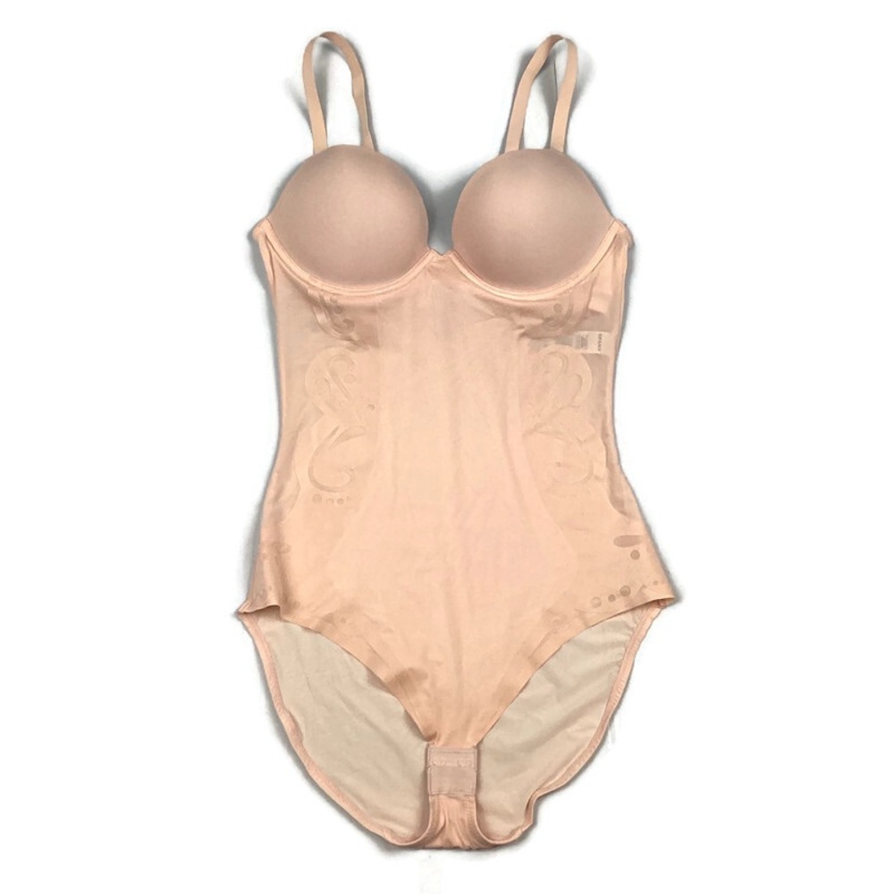 Spanx Haute Contour Deco Sweetheart Pink Panty Bodysuit Bodyshaper 34B